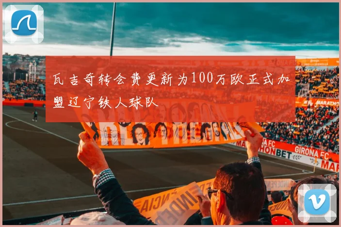 瓦吉奇转会费更新为100万欧正式加盟辽宁铁人球队